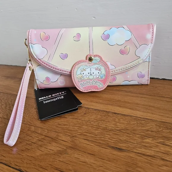 Loungefly Sanrio Hello Kitty Carnival Flap Wristlet Wallet - Picture 4 of 11